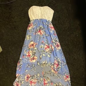 Floral, strapless, dress